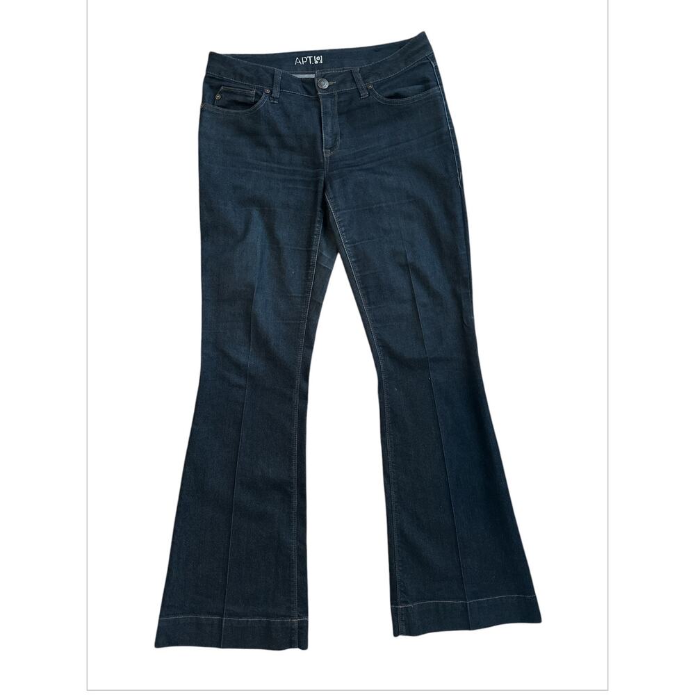 Apt. 9 Dark Wash Blue Low Rise Flare Leg Jeans Women’s Size 6 Regular